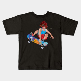 Devil skater jumps Kids T-Shirt